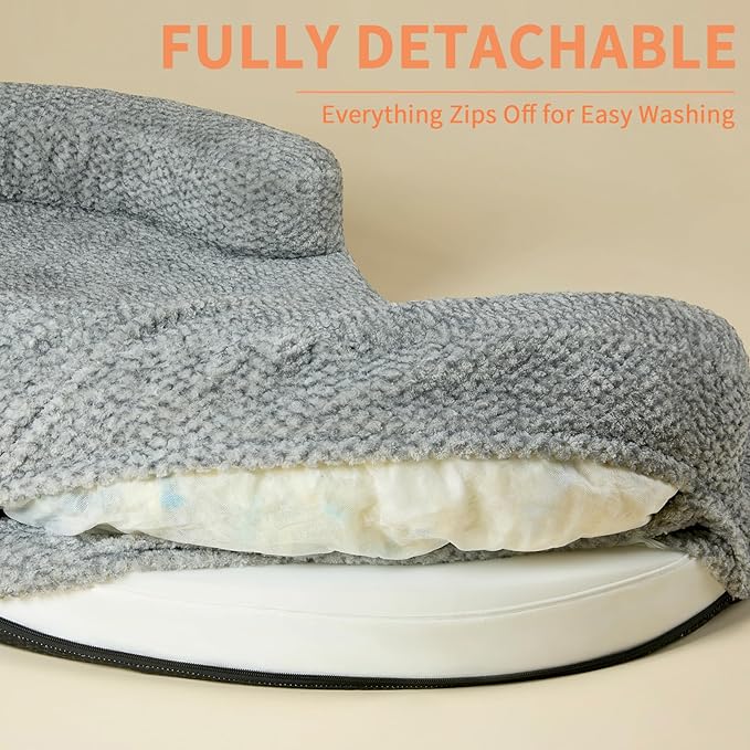 DogTender Circle Dog Bed for Small Dogs, Calming, Orthopedic Memory Foam