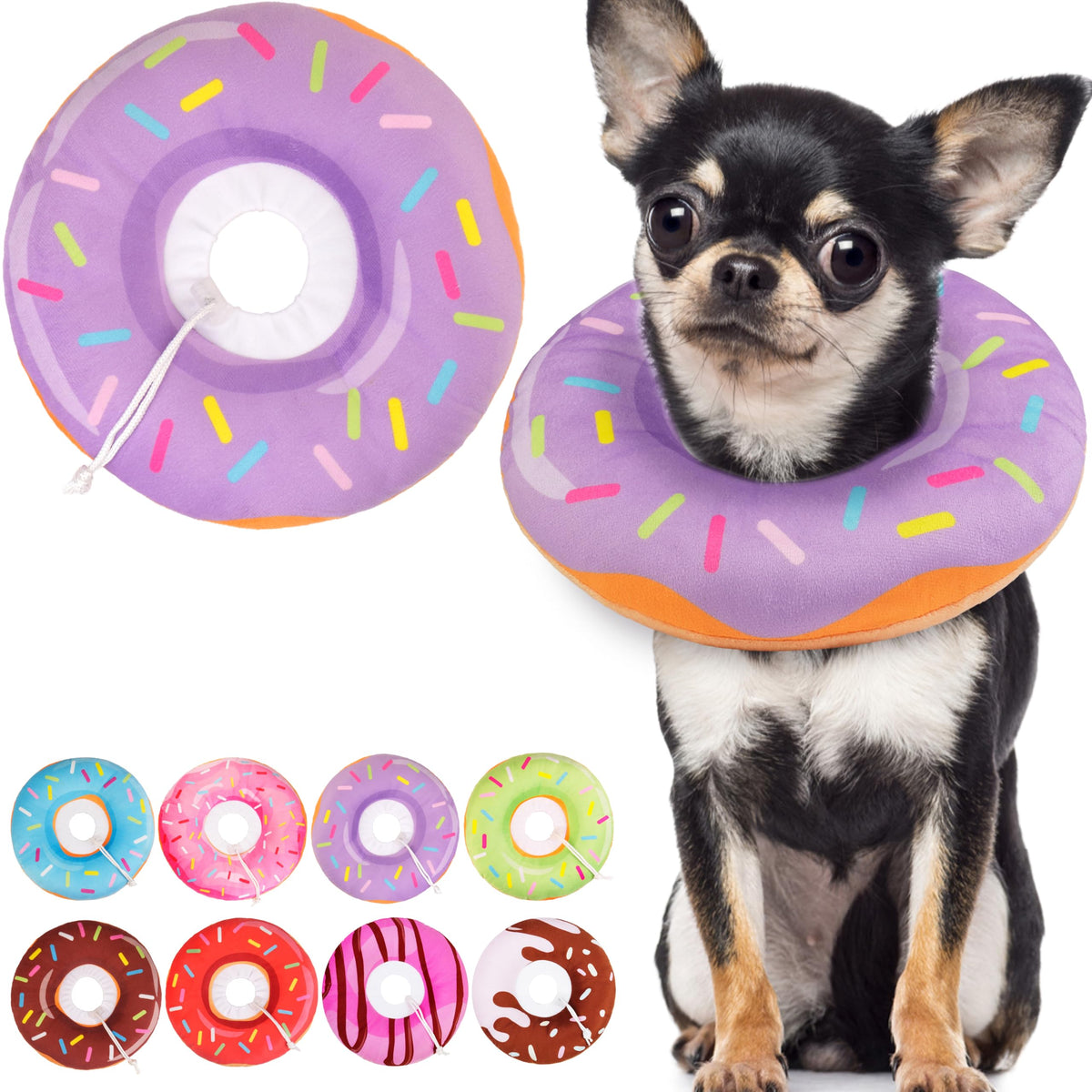 WONONE Cat Cone Collar Soft, Adjustable Cat Recovery Collars Spay Cones to Stop Licking, Cute Kittens Donut E Collar After Surgery, Anti-Lick Wound Healing Elizabetan Collars for Kittens (Pink, Small)