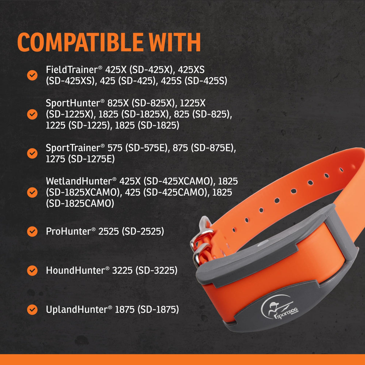 SportDOG FieldTrainer 425X & SportHunter 825X Add-A-Dog Collar, Orange