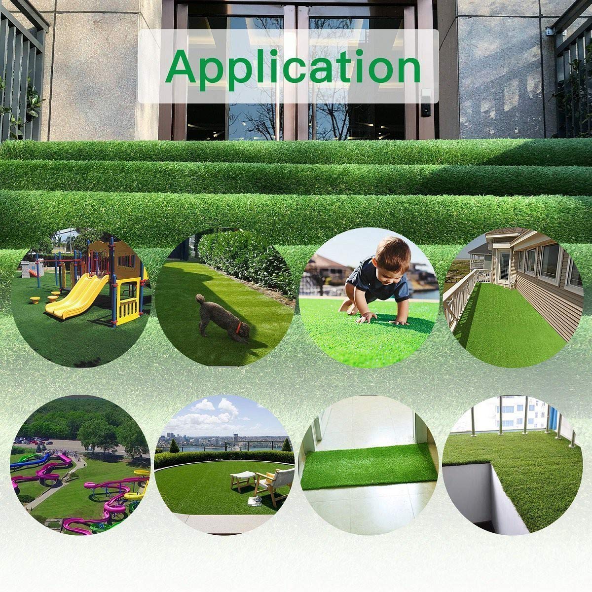 ALTRUISTIC Realistic Pet Artificial Grass for Dogs Indooor Outdoor Decor, 70 oz Extra-Heavy & Thick Garden Lawn Landscape Synthetic Grass Turf, Fake GrassTurf Mat Rug
