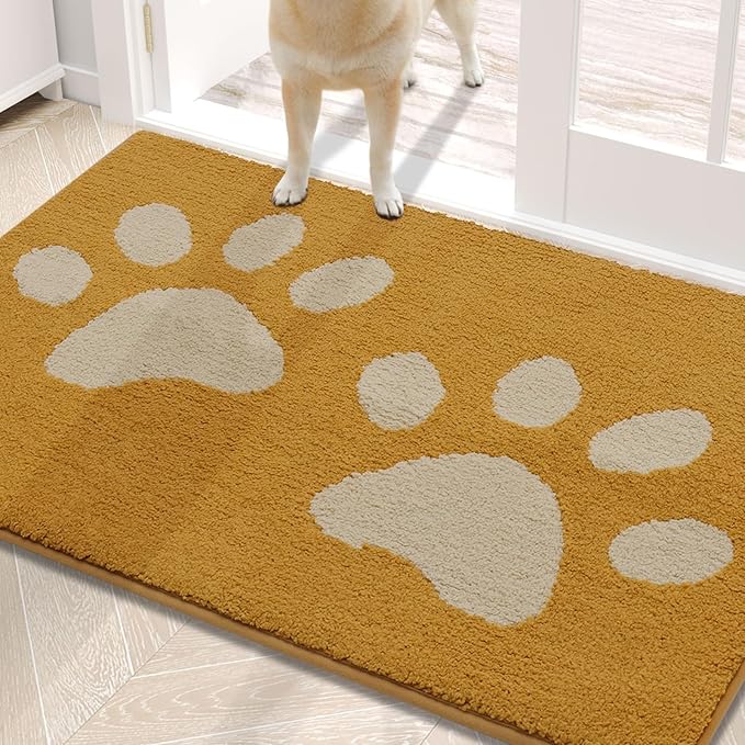 Buganda Dog Door Mat for Muddy Paws 47x24, Absorbent Doormat for Inside — 30.0"l X 20.0"w X 0.6"th
