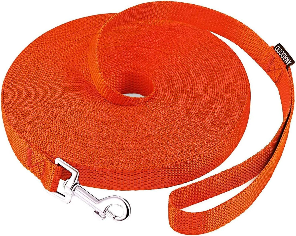 AmaGood Dog Leashes for Small Medium Large Dogs,15 ft 20 ft 30 ft 50 ft Long Dog Leashes for Dog Training,Tie Out,Play,Safety,Camping (20 feet, Black)