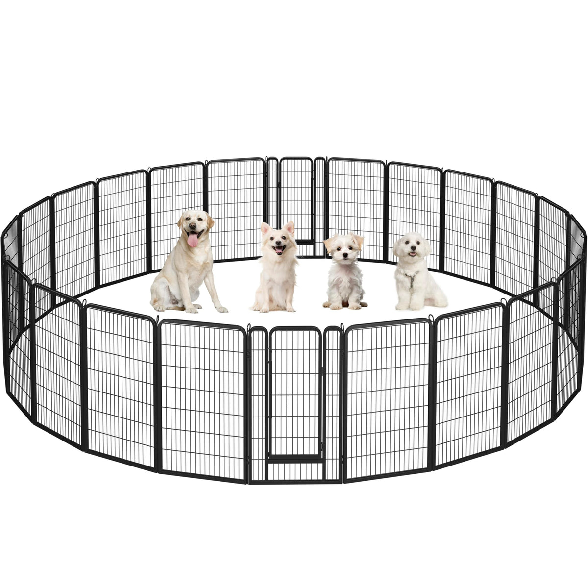 Yaheetech Dog Playpen 32in 6 Panels Pet Fence for Indoor Yard RV Camping