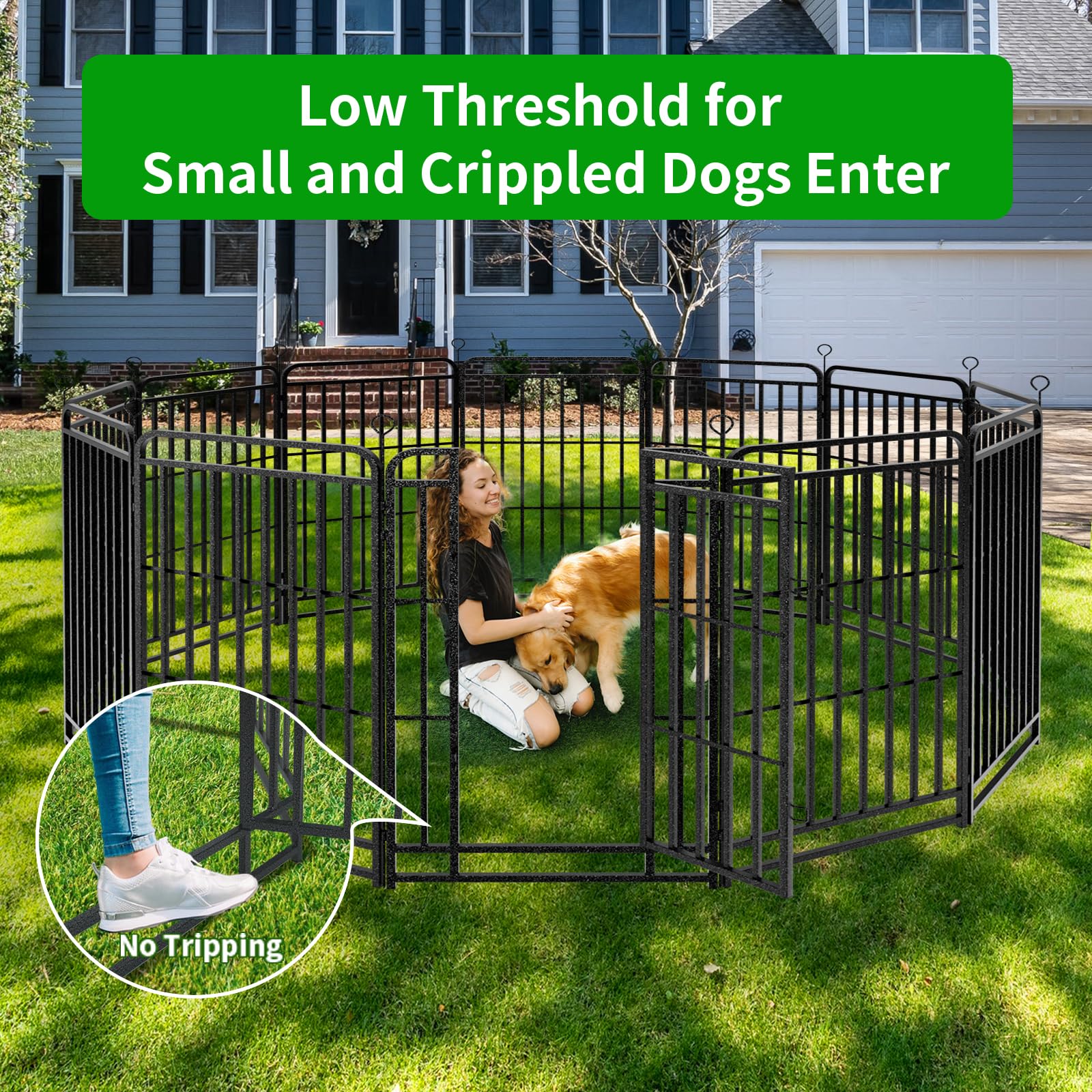 Kfvigoho Heavy Duty Dog Playpen 16 Steel Panels 47" Height