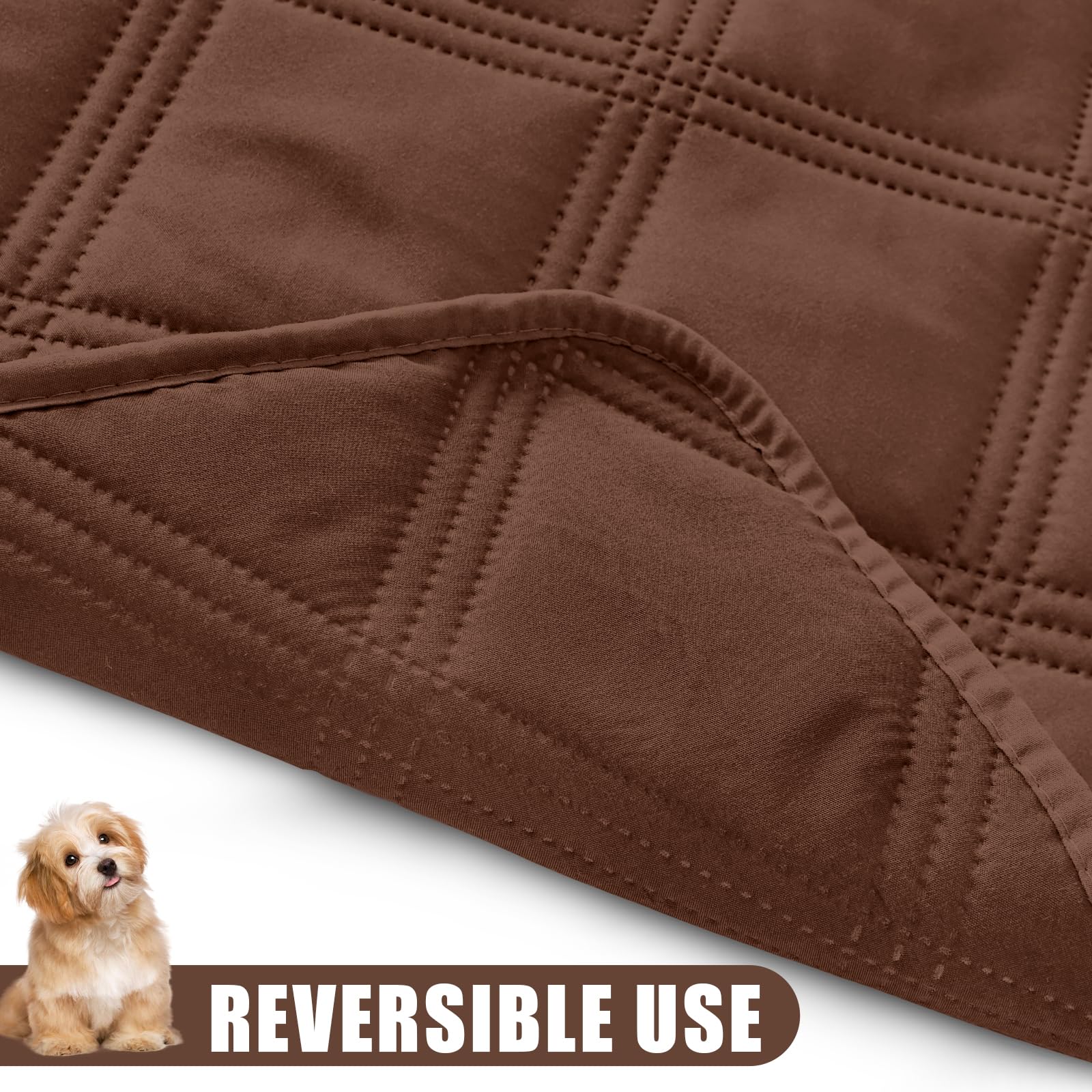 Smiry Waterproof Dog Bed Cover, Reversible Pet Blanket for Sofa Couch