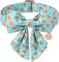 UP URARA PUP Christmas Dog Collar with Bow Tie,Adjustable Gingerbread Pet Collar,Chriatmas Puppy Bowtie Collar for Small Medium Large Dogs,S,Neck 10-16in