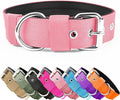 Heavy Duty Tactical Dog Collar - 1.5" Width Military Durable Thick Nylon with Adjustable Metal D Ring & Buckle Working Training K9 Collar for Medium Large Dogs (S(14"-17"), Pink)