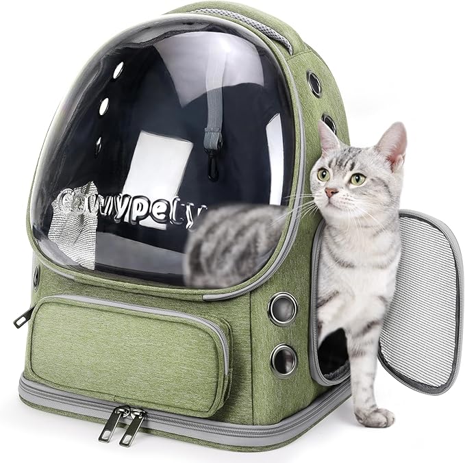 Cawypety Cat Carrier Backpack Bubble Pet Carrier for Kitty and Small Dogs