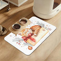 Cat Dog Cat Food Mat–Absorbent Waterproof Placemat for Food and Water Bowls, Non Slip Rubber Backing, Feeding Mat for Clean Floors 12"x20"