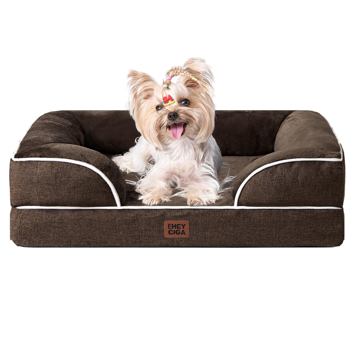 EHEYCIGA Orthopedic Small Dog Bed, Waterproof Memory Foam Washable Pet Beds
