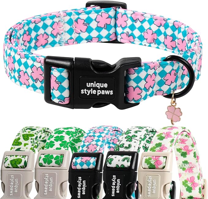 Unique style paws Dog Collar Metal Buckle Collar for Autumn Winter Christmas for Small Medium Large Boys Girls Dogs — S