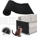 Cat Scratch Furniture Protector - 40" x 17" Trimmable Self-Adhesive Cats Claws Scratch Pads, DIY Cat Climbing Couch Protector for Scratch Post Cat Tree Replacement Indoor (Black)