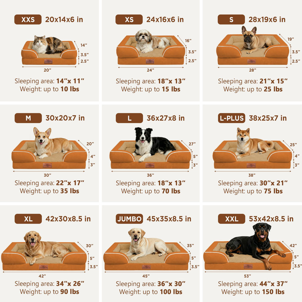 Comfort Expression Waterproof Orthopedic Dog Beds for Extra Large Dog
