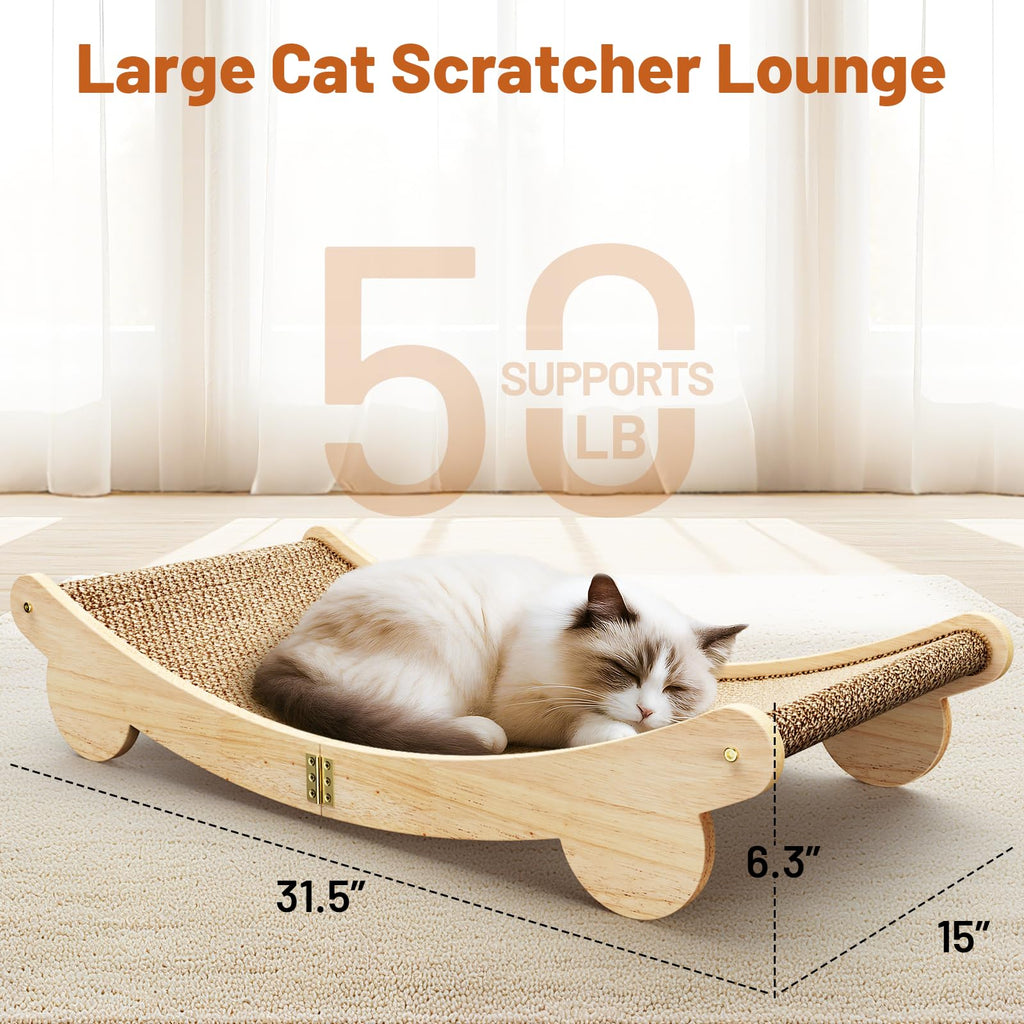 Extra Large 31.5" Cat Scratcher Bed - Sisal-Style Lounge for Indoor Cats
