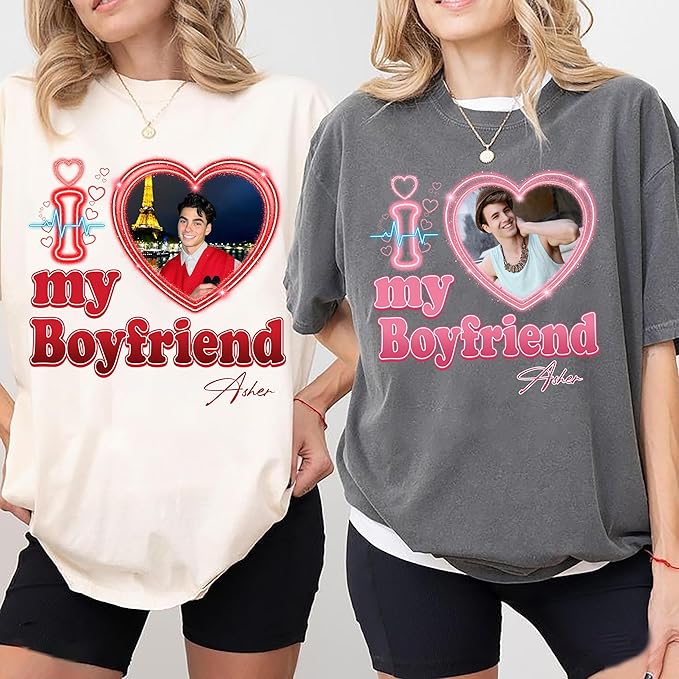 Tehg & Tuhg Custom T Shirts with Picture, Vintage Bootleg Rap Tee, Boyfriend Girlfriend, Unique Gift for Birthday Anniversary