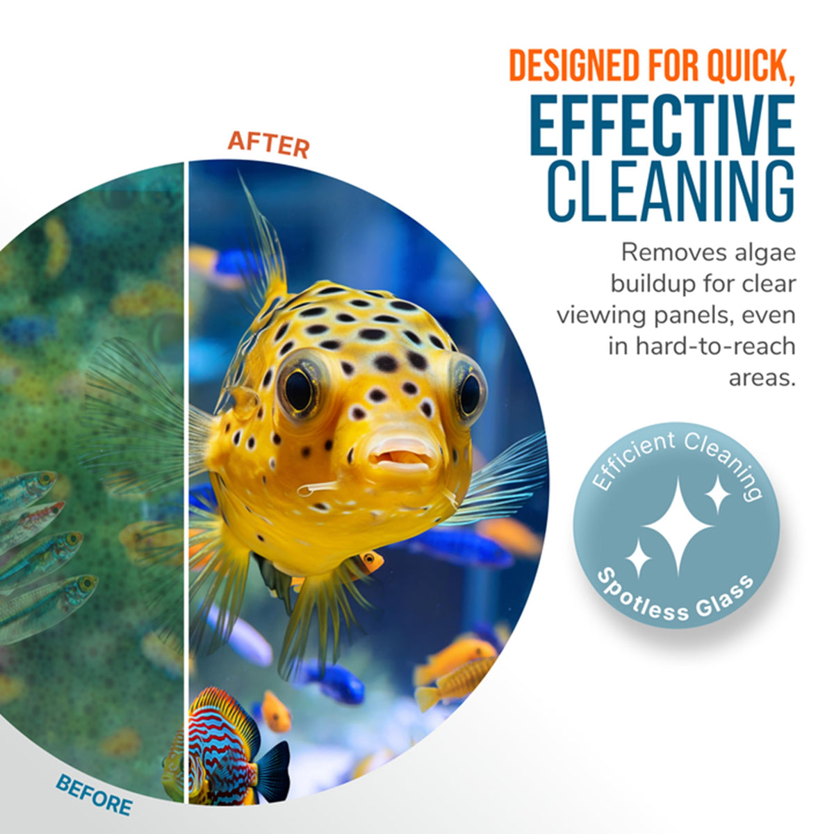 FL!PPER Magnetic Aquarium Cleaner - Acrylic Replacement Blades for Acrylic tanks Standard up to 1/2" - 3 Pack