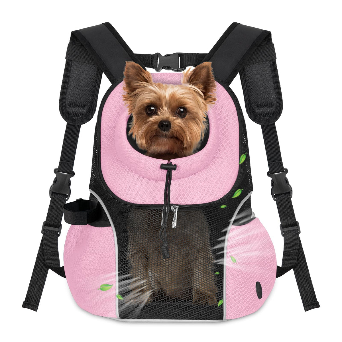 WOYYHO Pet Dog Carrier Backpack, Ventilated Mesh Small Dog Front Backpack