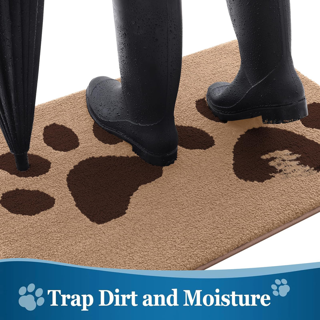 Buganda Dog Door Mat for Muddy Paws 70x24, Absorbent Doormat for Inside