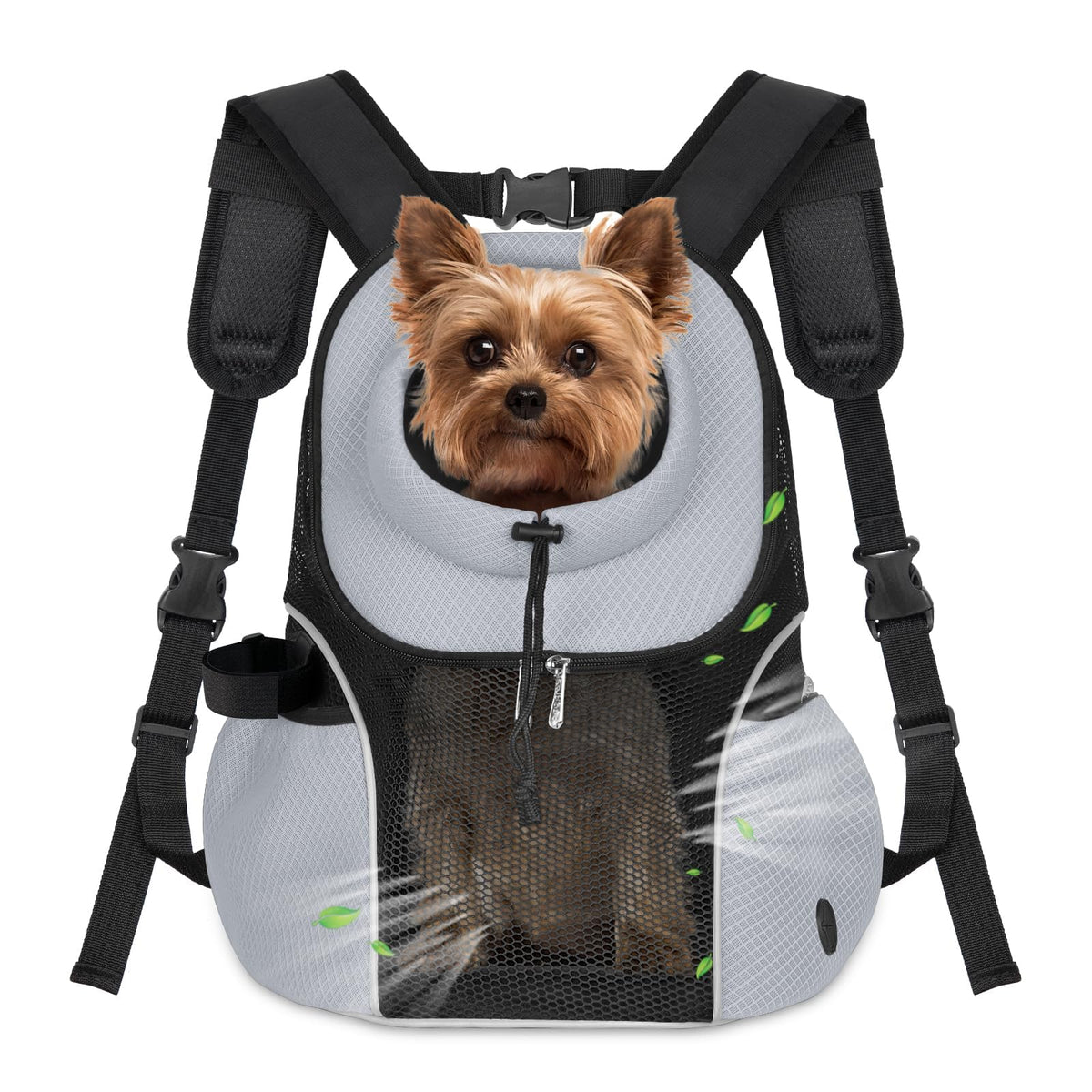 WOYYHO Pet Dog Carrier Backpack, Ventilated Mesh Small Dog Front Backpack