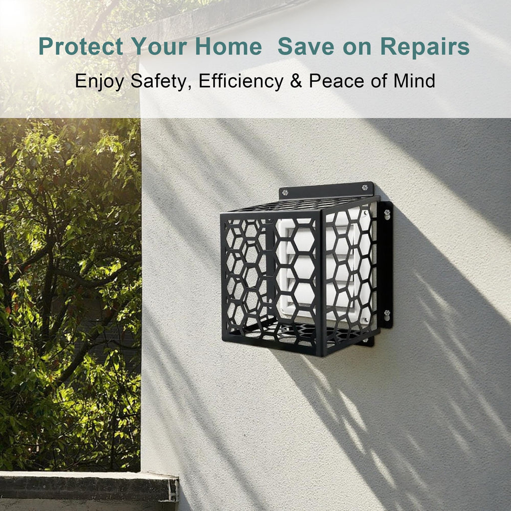 OVNTHYK Dryer Vent Bird Guard - Universal Fits for 3" to 4" Dryer Vents & Exhaust Fan Ventilation Cover (Kitchen/Bathroom), Steel Ventilation Bird Cage, Black