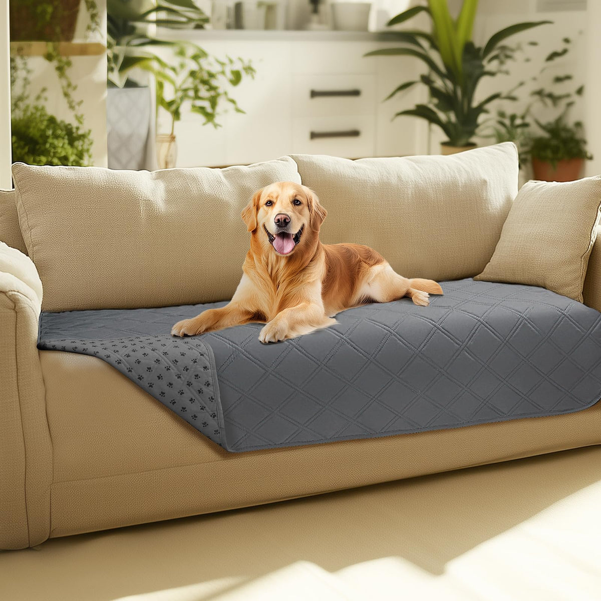 Luciphia Waterproof Couch Cover for Dogs, Non-Slip Pet Sofa Protector
