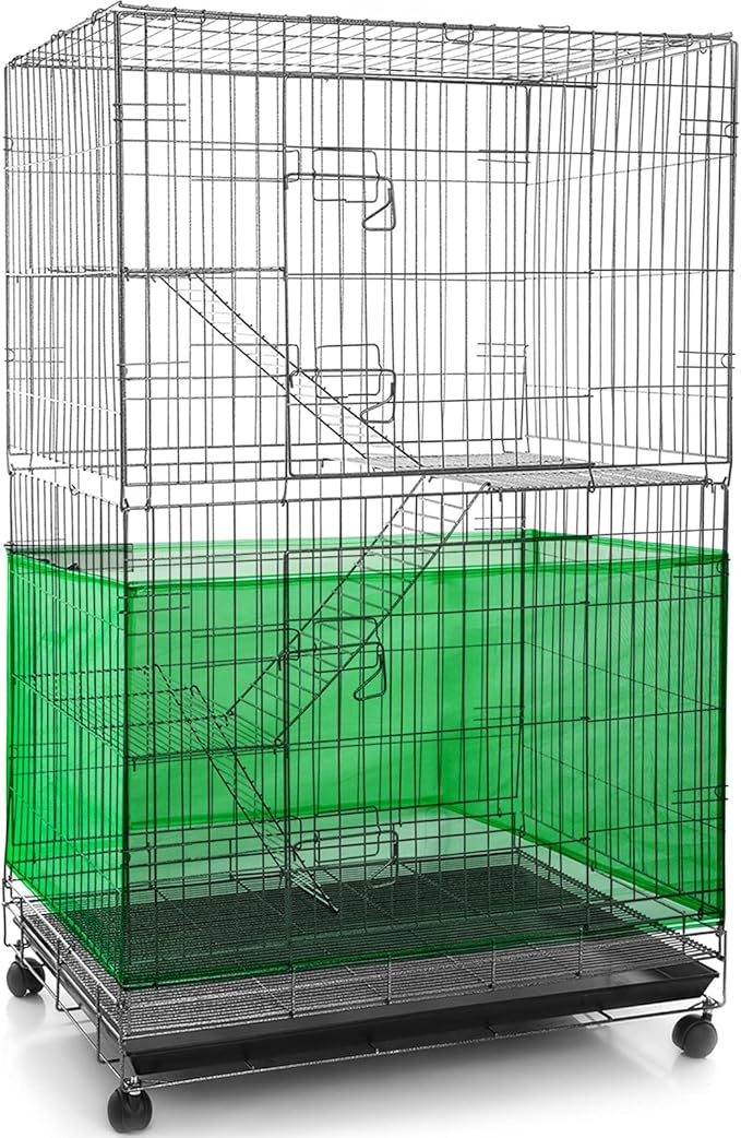Shappy Large Bird Cage Seed Catcher,Bird Cage Cover Net Skirt Guard,Adjustable Soft Airy Mesh Net for Parrot Parakeet Macaw(78.7 x 15 Inch/ 200 x 37 cm