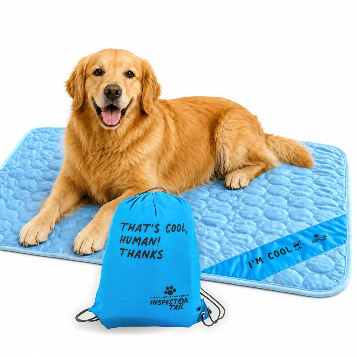 INSPECTOR TAIL Dog Cooling Mat, Indoor & Outdoor, Medium Self Cooling Pad