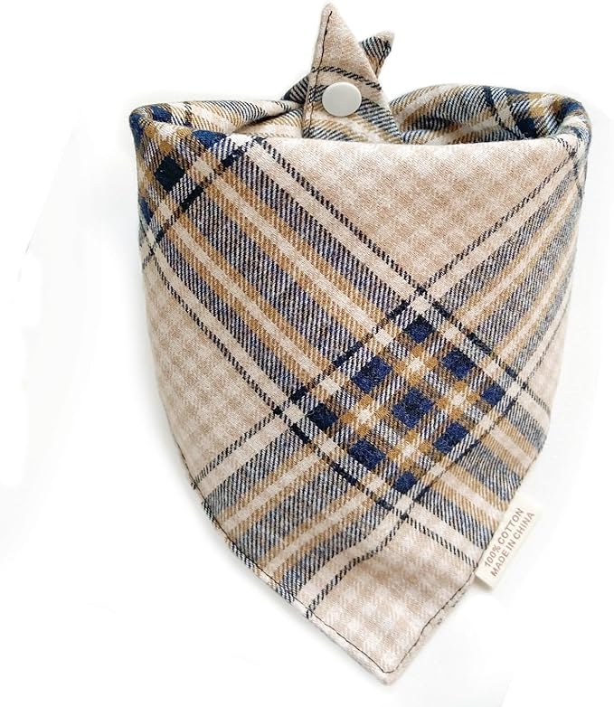 Dog Bandana(Midnight Lagoon Plaid L)