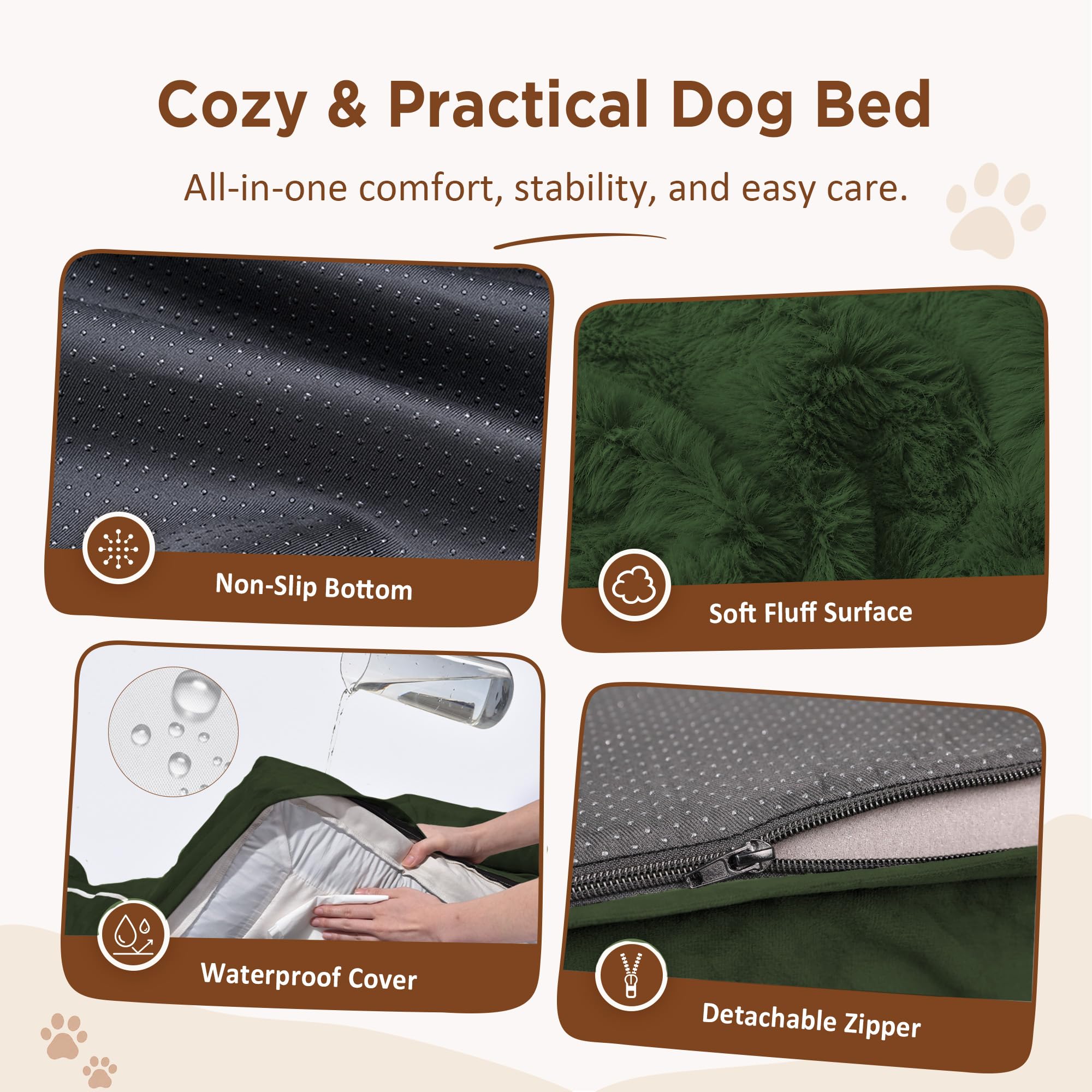 Comfort Expression Waterproof Orthopedic Dog Beds for Extra Large Dog