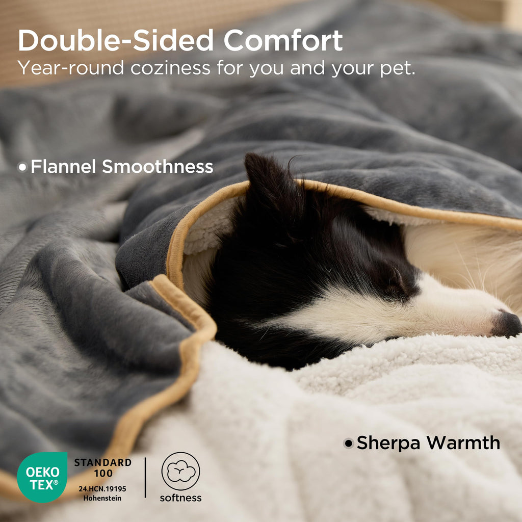 Bedsure Waterproof Dog Blankets for Small Dogs Soft Cat Blanket Warm,25X35