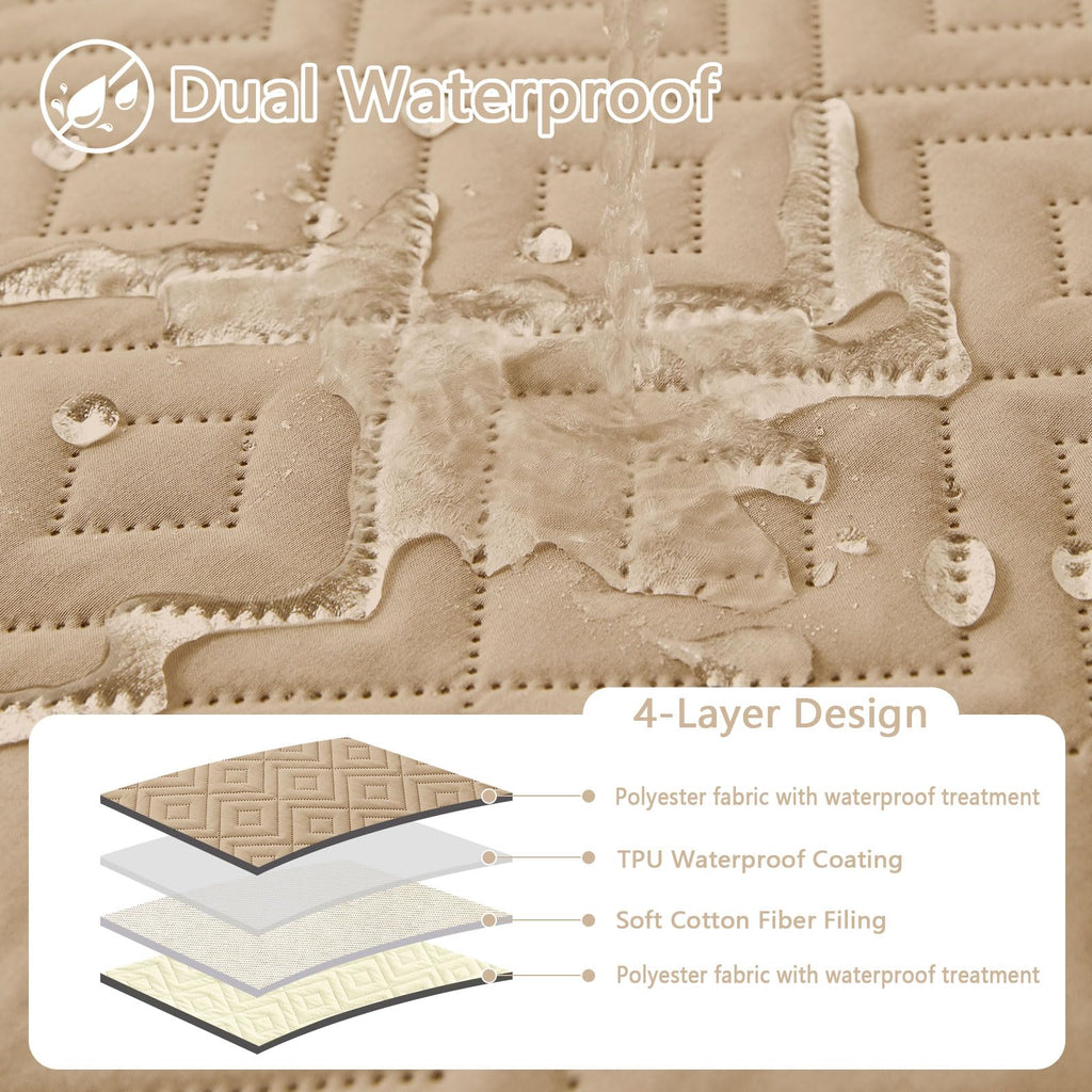 hyha Waterproof Reversible Dog Blanket, Pet Blanket for Sofa Couch