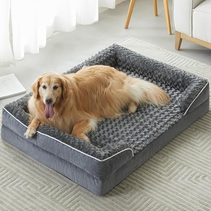 WNPETHOME Orthopedic Washable XXL Dog Bed for Senior Dog Cozy Sleep