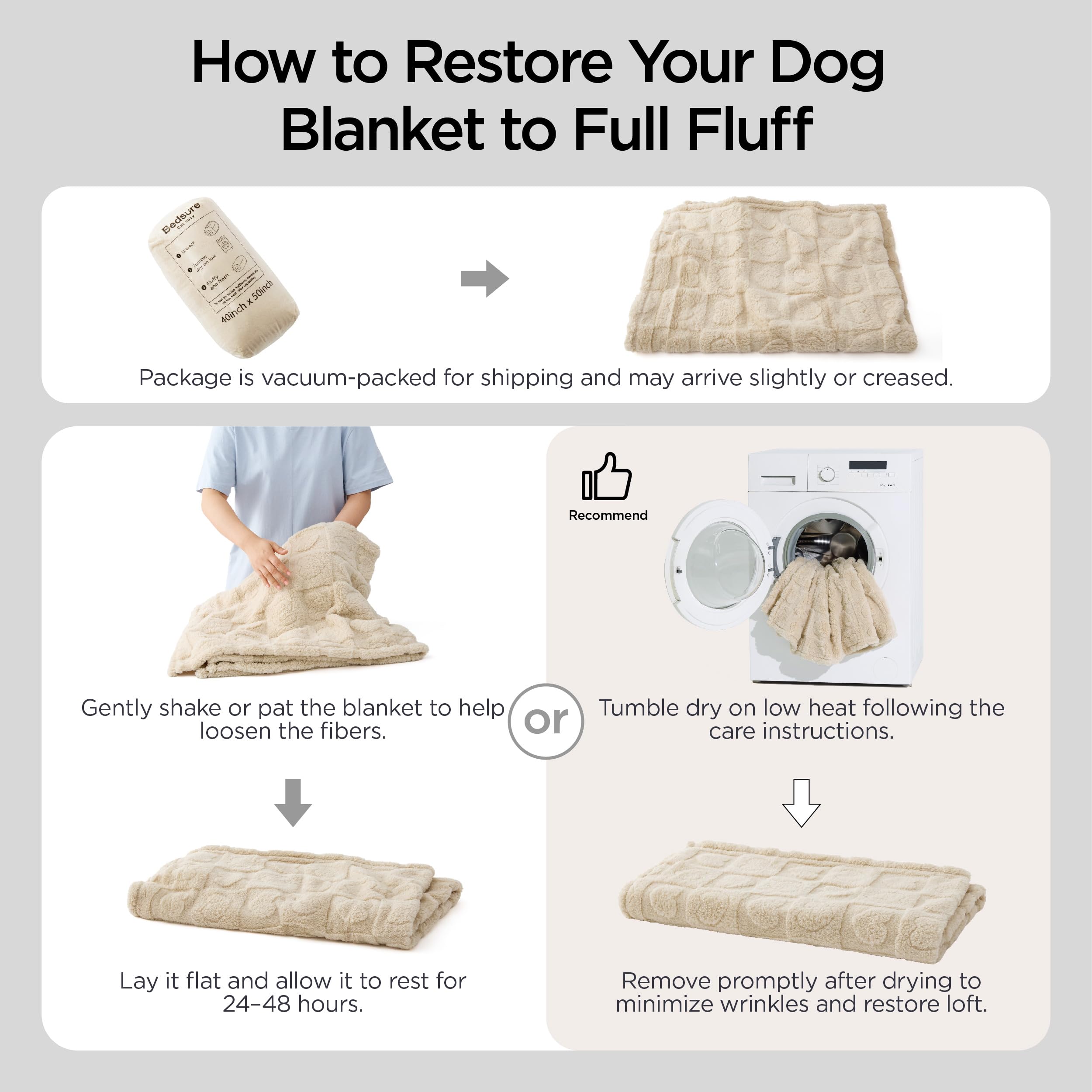 Bedsure Dog Blanket for Small Dogs Puppy Cats with Soft Fleece 25x35 White