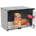 Dog Crate Cover - Double Door Waterproof Pet Kennel Cover, Durable 600D Polyester Protective Cage Cover for 30 Inch Dog Crate - Grey