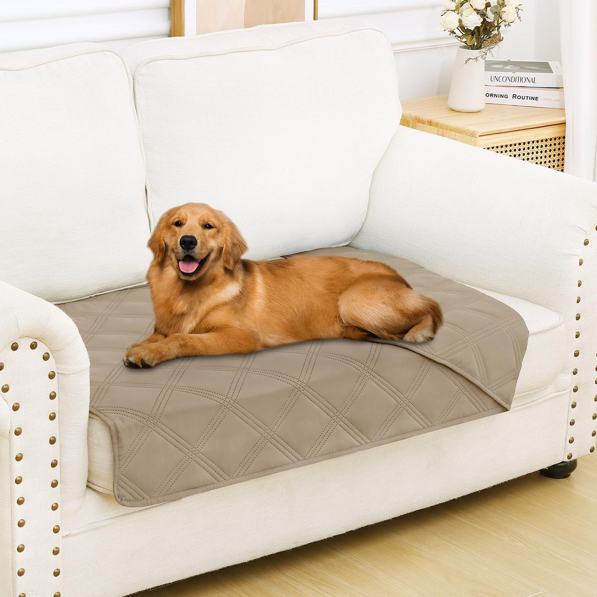 Smiry Waterproof Dog Bed Cover, Reversible Pet Blanket for Sofa Couch
