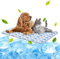NWK Pack of 4 Pet Cooling Mat - Ice Silk Cooling Mat for Dogs & Cats Portable & Washable Pet Cooling Blanket, Car Seats, Beds for Summer (4pcs, Purple Fish, 39’’ X 27’’ X 0.3)