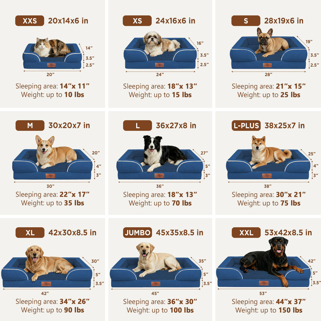Comfort Expression Waterproof Orthopedic Dog Beds for Extra Large Dog