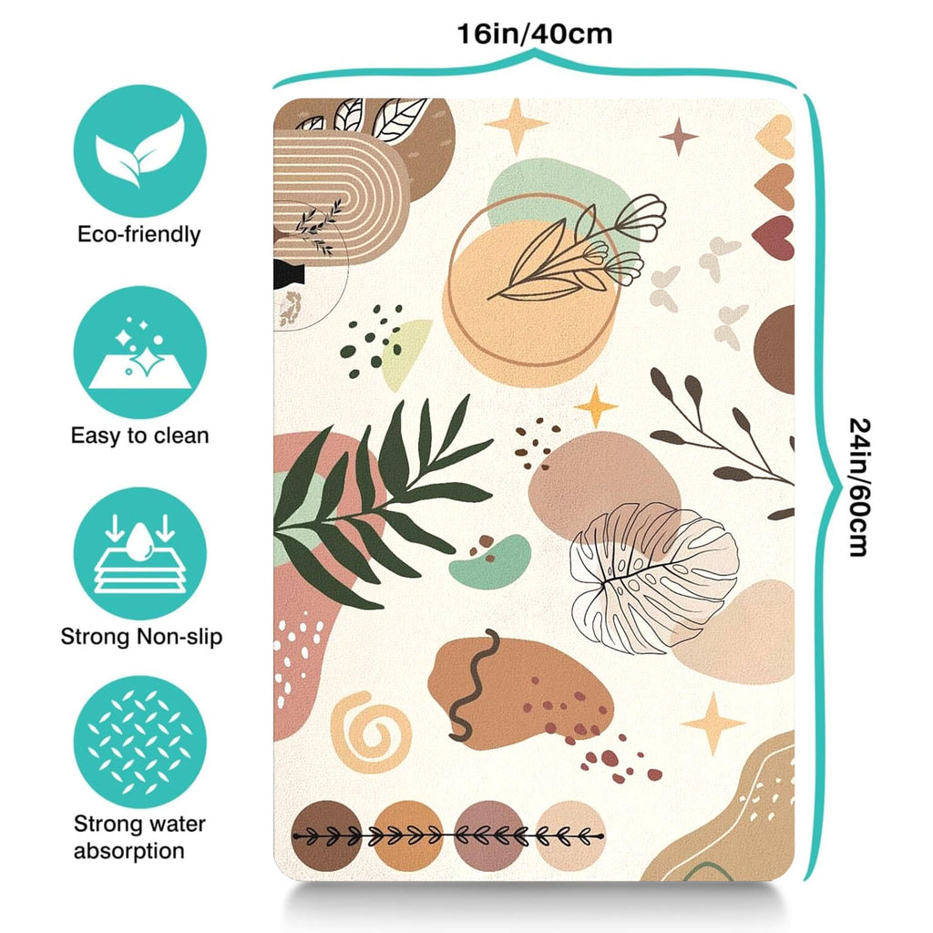 Pet Feeding Mat for Floors Waterproof Dog Mat for Food and Water Absorbent Quick Dry Non Slip mat for Cat Bowls