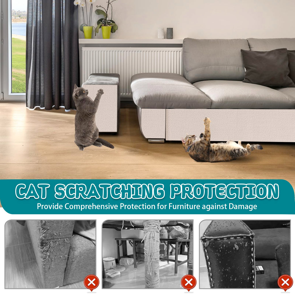 LSGCQ Cat Scratch Mat Self Adhesive Cat Scratch Furniture Protector