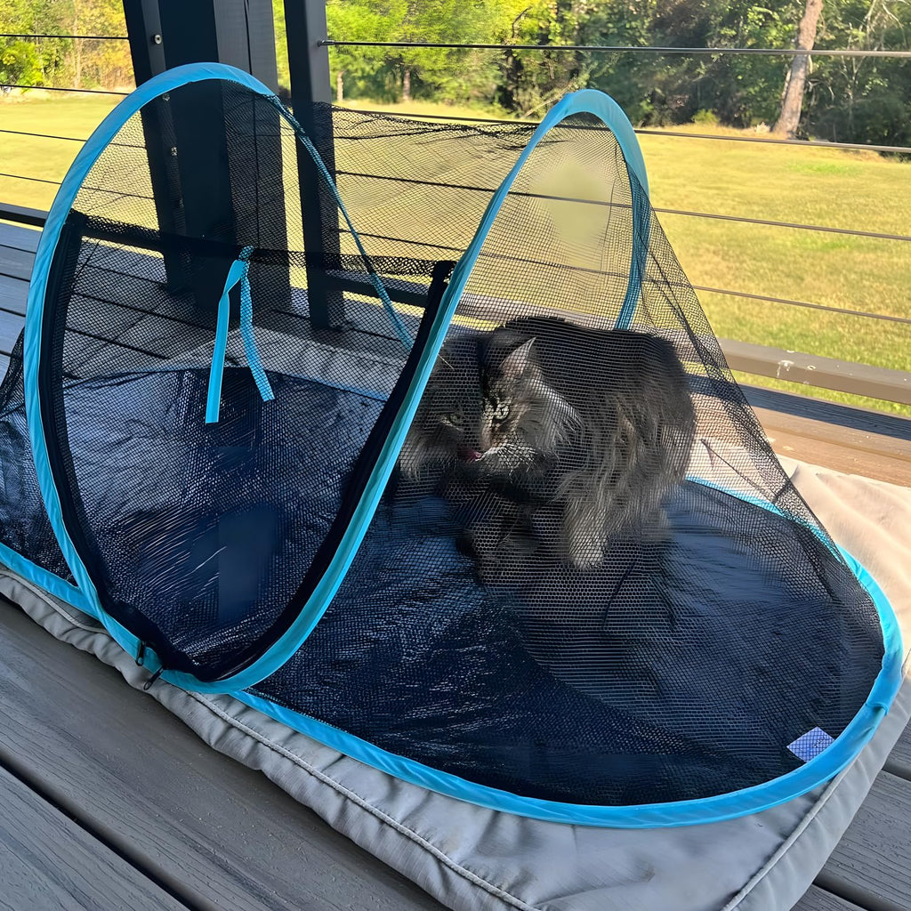Cat Tent Outdoor, Pet Enclosure Tent Suitable for Cats and Small Animals, Indoor Playpen Portable Exercise Tent with Carry Bag(Orange)