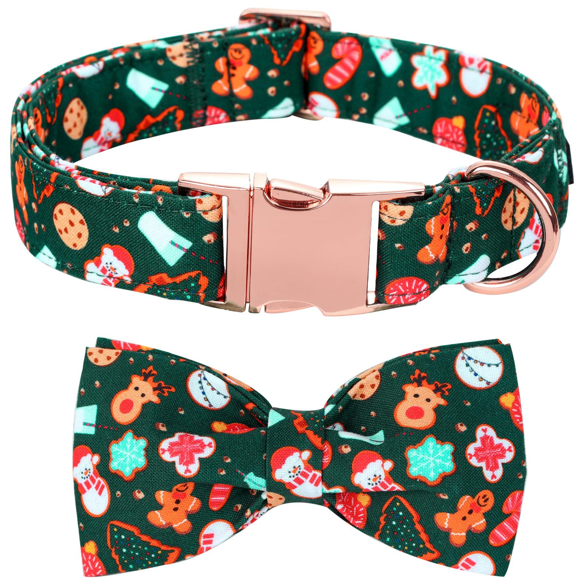 Bobo Rainbow Dog Collar - Thanksgiving Turkey Pet Collar Bowtie Gift Puppy Cute Bow Collar Adjustable Metal Buckle Soft Cute Collars for X-Small Dogs