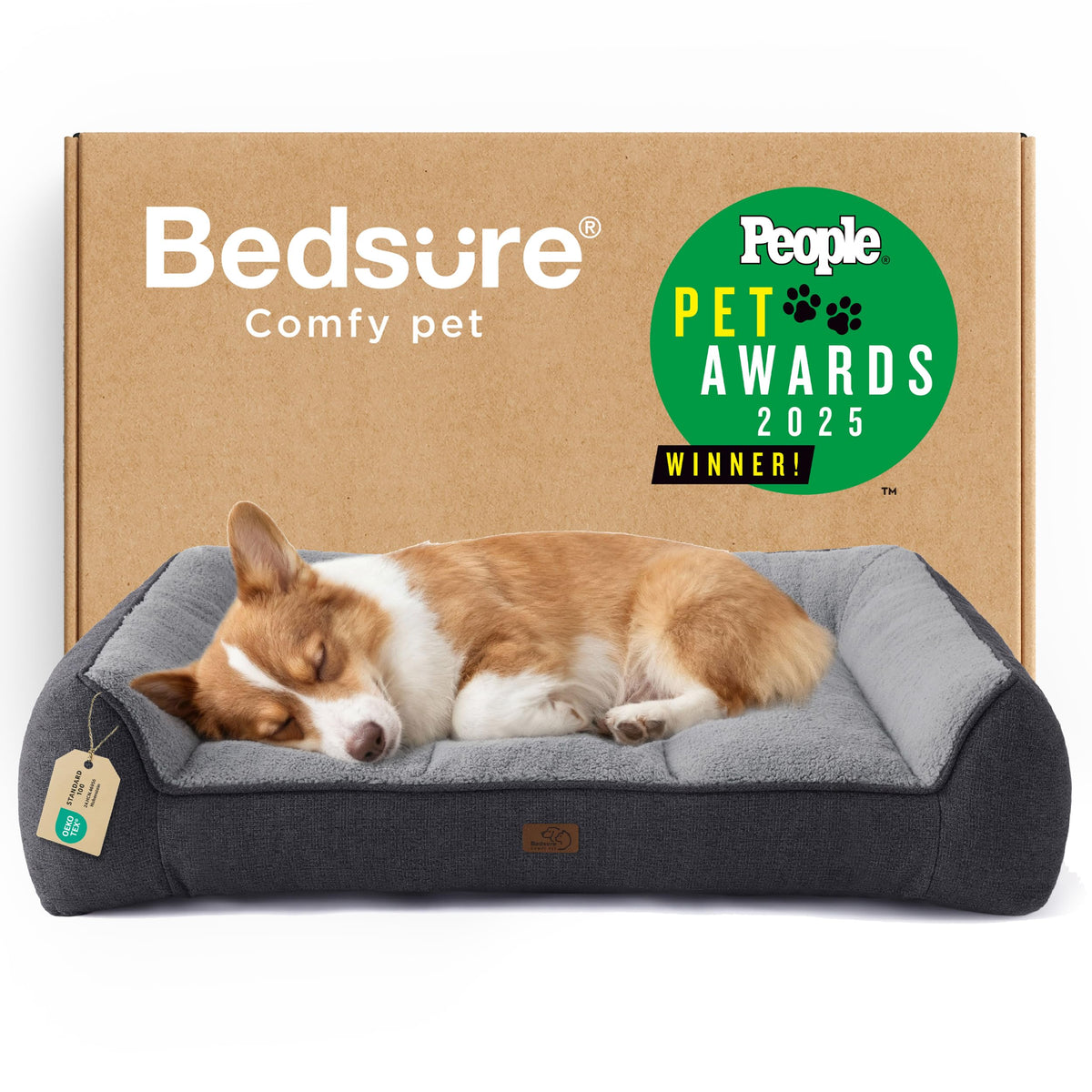 Bedsure SupportMax® Extra Thick Orthopedic Dog Beds Large Sized Dog