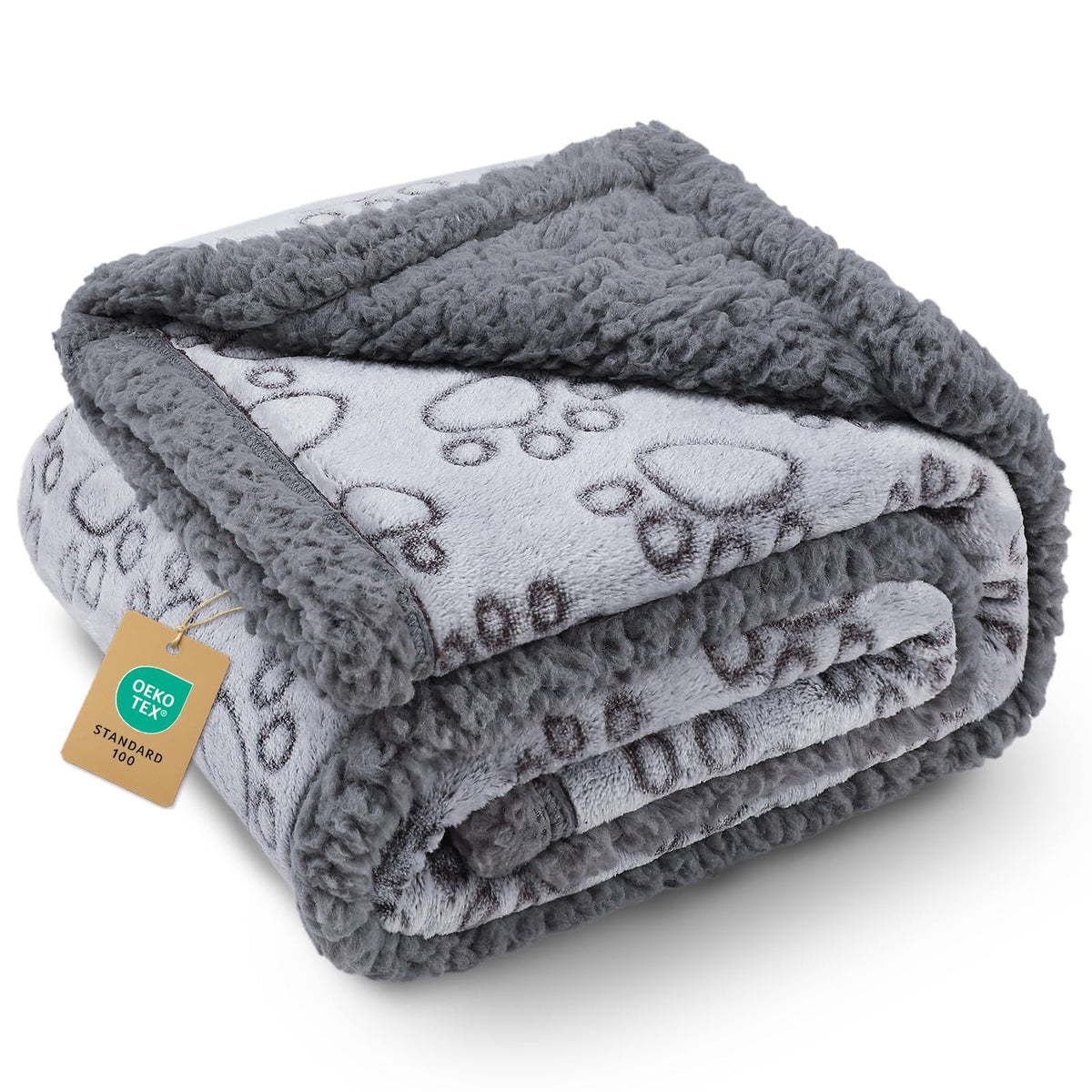Luciphia Waterproof Dog Blanket Reversible Sherpa Fleece for Large Dogs Cat
