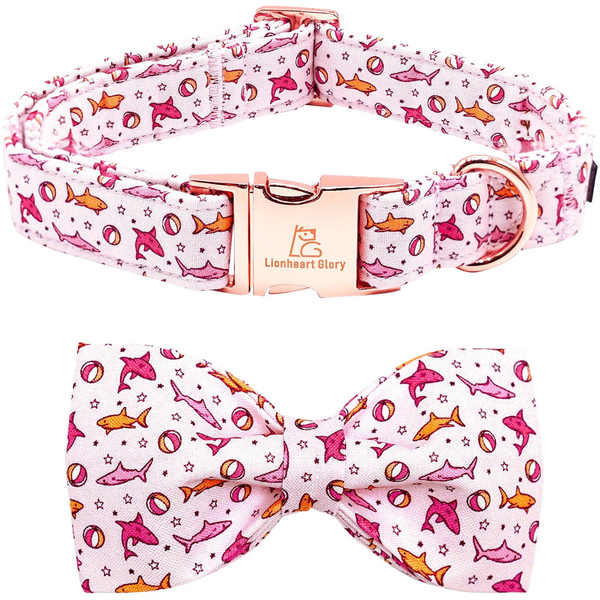 Lionheart Glory St. Patrick's Day Dog Collar, Dog Collar with Flower, Cute Floral Pattern Pet Collars Adjustable Pet Collars for Large Dogs