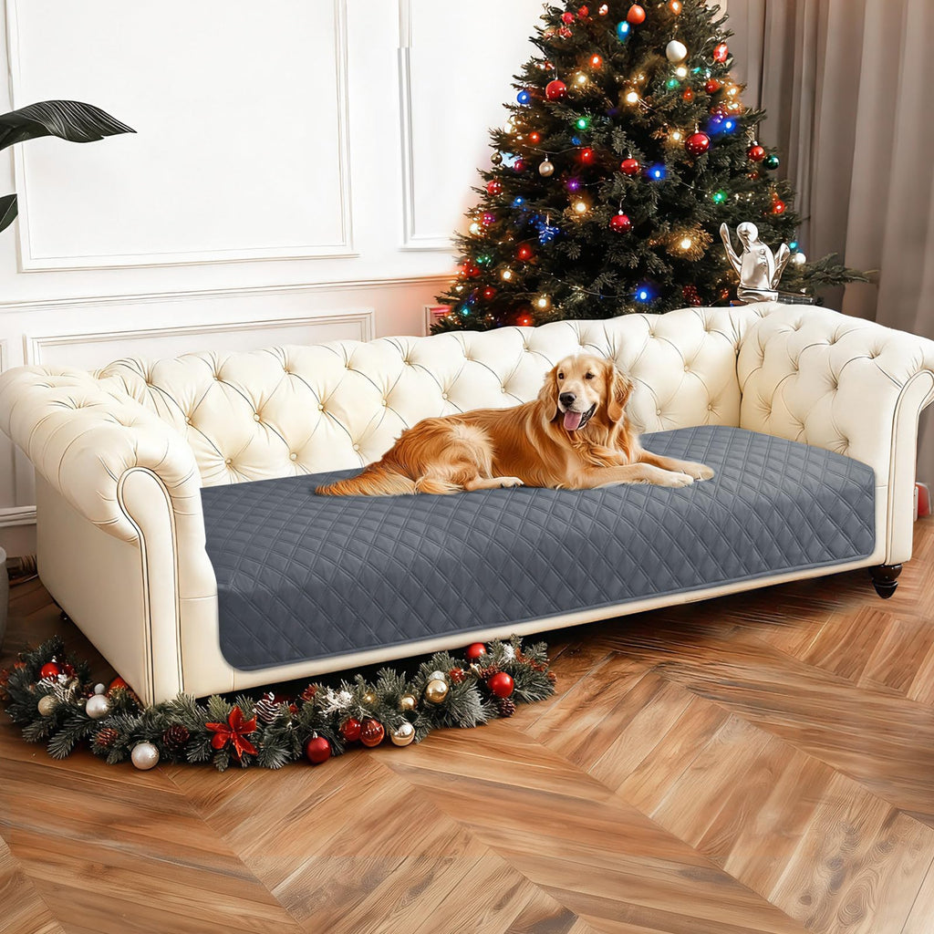 CYCMACO Waterproof Couch Covers for Pets, Waterproof Dog Bed Cover, Anti-Slip Soft Dog Blankets, Couch Cover for Dogs Washable, Pet Blanket for Puppy Large Dogs Cat (68x82 Inch, Beige)