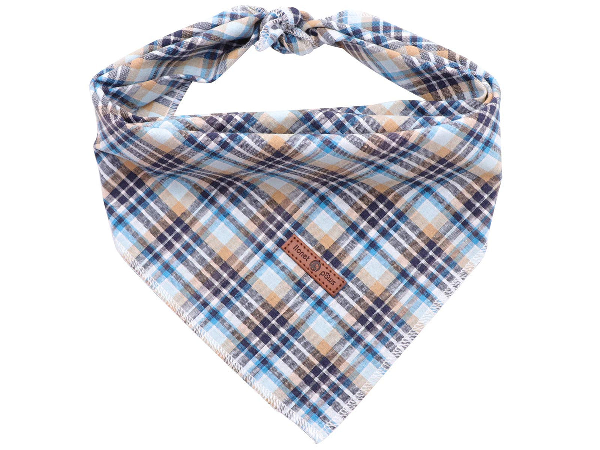 Lionet Paws Christmas Dog Bandana Washable Cotton Handkerchief Scarf Triangle Christmas Red Plaid Dog Bandanas for Medium Large Dogs Girl Boy