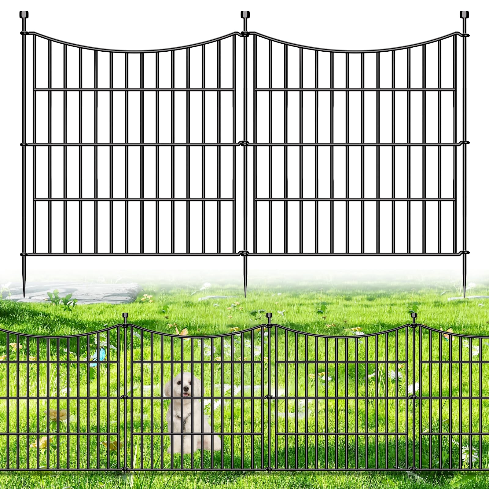 No Dig Dog Fence Outdoor for Yard, 24 in(H) X 20 ft(L)