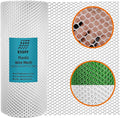 Pet & Garden Safeguard - 15.7IN x 49.2FT Roll - White Plastic Netting, Multi-Use Decorative Fence for Poultry, Dogs, Rabbits,Chicken and Snake Barrier