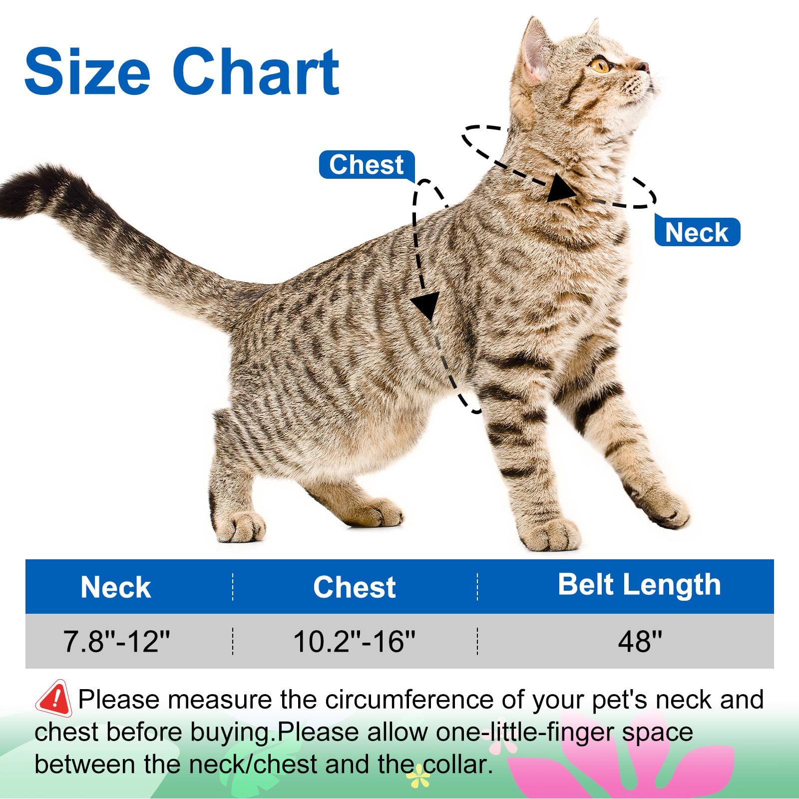 Kaazylab Cat Harness and Leash Set with Matching Collar – Escape Proof Harness for Cats, Adjustable & Lightweight, Tropical Hawaiian Leaf Print, Easy Wear for Outdoor Walking & Training