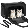 Discala Cat Dog Carrier Pet Carrier for Small Medium Cats Puppies Dog Carriers for Small Dogs Collapsible Soft Sided Cat Travel Carrier - Black 21 * 13 * 13